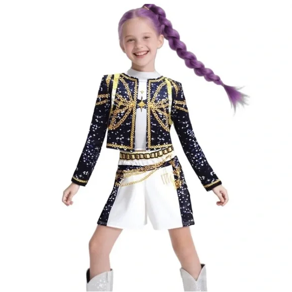 NEW Rumi Halloween Costume K-Pop Demon Hunters, girls size 6-7 / size 120 cm NWT - Picture 1 of 15
